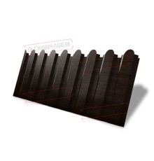 Профнастил фигурный С20 - 0,45 Окрас - А, Print Elite Coffee Wood.