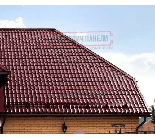 Металлочерепица Классик RAL3005 Velur-0,5