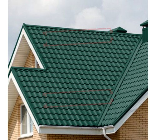 Металлочерепица Кредо RAL6005 Satin-0,5