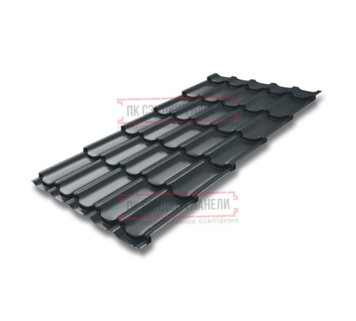 Металлочерепица Квинта плюс RAL7016 Drap-0.45