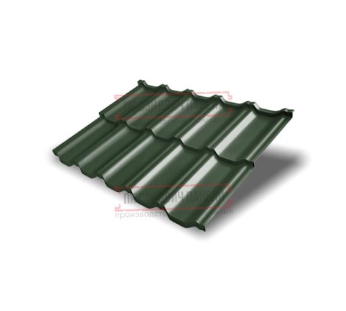 Металлочерепица модульная Квинта Uno 3D RR11 GreenСoat Pural-0,5