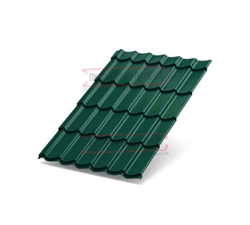 Металлочерепица Макси RAL6005 Полиэстер-0.5