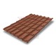 Металлочерепица Модерн RAL8004 Drap-0,45