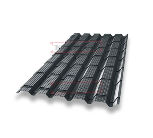 Металлочерепица Квадро профи RAL7016 Rooftop Matte-0,5