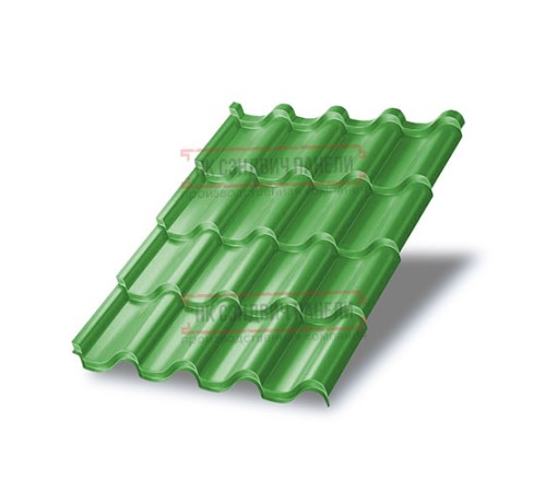 Металлочерепица Монтерроса-X RAL6018 Norman-0.5