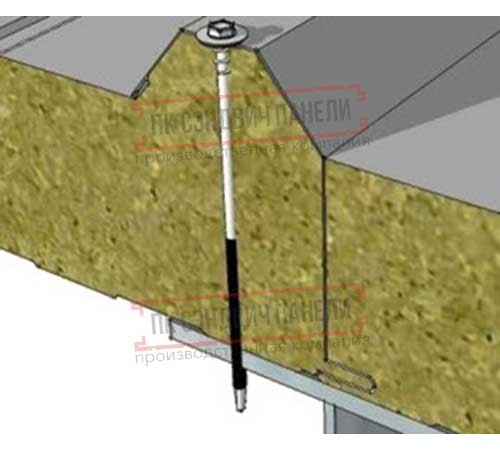 Саморез для сэндвич-панелей 14x150 диаметр 6,3