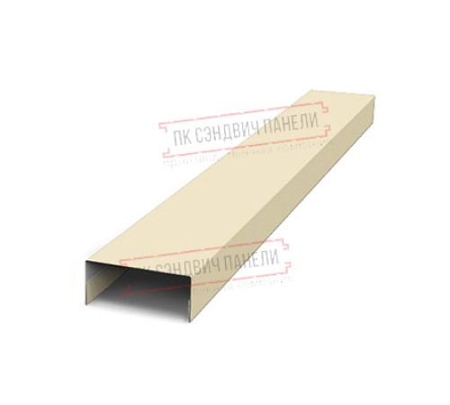 Крепежная планка нижняя Texas 0,5 Satin с пленкой RAL 1015 светлая слоновая кость