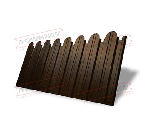 Профнастил фигурный С10 - 0,45 Окрас - А, Print Elite с пленкой Antique Wood.