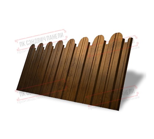 Профнастил фигурный С10 - 0,45 Окрас - А, Print Elite Golden Wood.