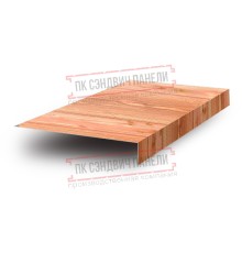 Планка карнизного свеса 200х30х2000 ECOSTEEL_T-Кедр-0.5