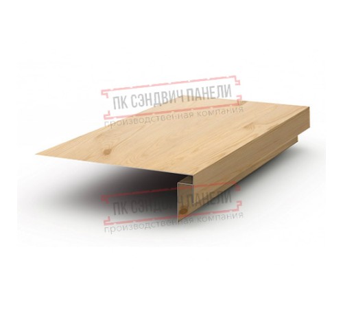 Планка карнизного свеса сложная 185х50х2000 ECOSTEEL-Сосна-0.5