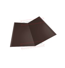 Планка ендовы нижняя 298х298х2000 Полиэстер Ral8017-0.4