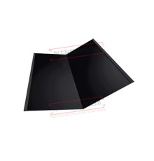 Планка ендовы нижняя 298х298х2000 Viking Ral9005-0.45