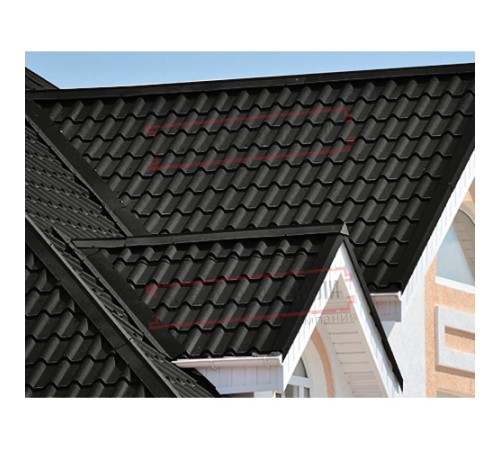 Планка конька плоского 120х120х2000 PURMAN-9005-0.5