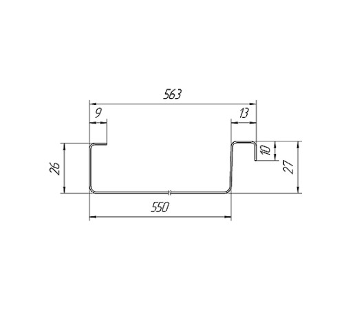 Продольно гнутый фальц гладкий 0,5 RAL 3005 Quarzit lite