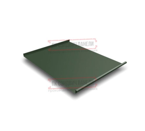 Фальц двойной стоячий 0,5 Velur RAL6020 хромовая зелень с пленкой на замках