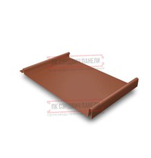 Кликфальц 0,5 Satin RAL8004 терракота с пленкой на замках