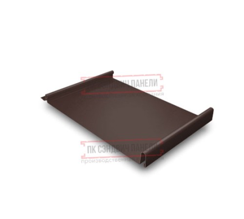 Кликфальц GL 0,5 Quarzit RAL8017 шоколад с пленкой на замках