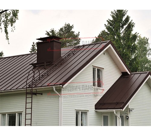 Кликфальц 0,5 PurLite Мatt RAL8017 шоколад с пленкой на замках