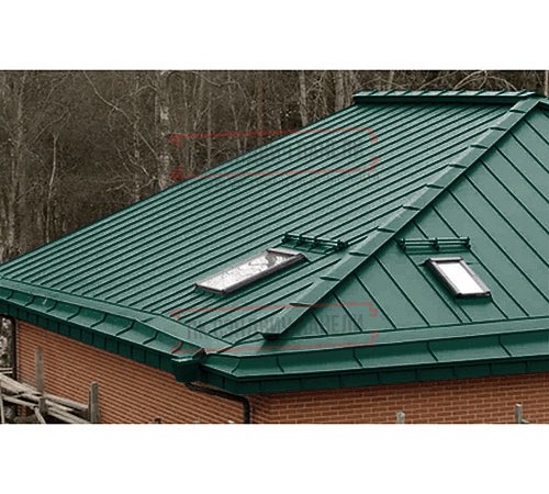 Кликфальц Pro 0,45 Drap RAL6005 зеленый мох с пленкой на замках