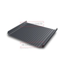 Кликфальц Pro Gofr 0,5 Rooftop Matte RAL7024 мокрый асфальт с пленкой на замках
