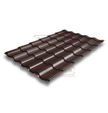 Металлочерепица Кредо RAL8017 Quarzit PRO Matt-0,5