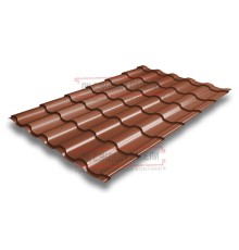 Металлочерепица Кредо RAL8004 Satin Мatt-0,5