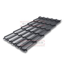 Металлочерепица Квинта плюс RAL7024 Quarzit PRO Matt-0.5