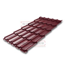 Металлочерепица Квинта плюс RAL3005 Quarzit lite-0.5