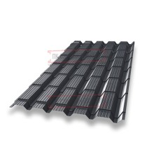 Металлочерепица Квадро профи RAL7024 Quarzit Pro Matt-0,5