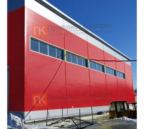 Сэндвич панели гладкие с пенополиизоциануратом, ширина 1200 мм, толщина 60 мм, 0.5/0.5, RAL3020