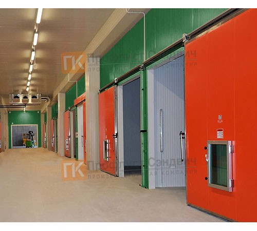 Сэндвич-панель для холодильных камер с пенополиуретаном, ширина 1200 мм, толщина 40 мм, 0.5/0.5, RAL6002