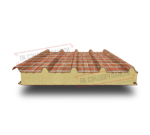 Сэндвич панели кровельные с пенополиизоциануратом, ширина 1000 мм, толщина 20 мм, 0.5/0.5, кирпичная кладка