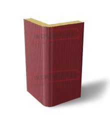 Угловая сэндвич-панель вертикальная из пенополиизоцианурата, 0.5/0.5, ширина 1200 мм, толщина 10 мм, RAL3011