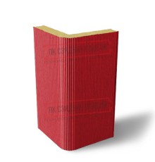Угловая сэндвич-панель вертикальная из пенополиизоцианурата, 0.5/0.5, ширина 1000 мм, толщина 10 мм, RAL3020