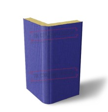 Угловая сэндвич-панель вертикальная из пенополиизоцианурата, 0.5/0.5, ширина 1200 мм, толщина 30 мм, RAL5002