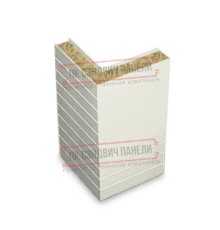 Горизонтальная угловая сэндвич-панель из минеральной ваты, ширина 1200мм, толщина 10мм, 0.5/0.5, RAL9003