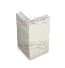 Горизонтальная угловая сэндвич-панель из пенополистирола, ширина 1200мм, толщина 10мм, 0.5/0.5, RAL9003