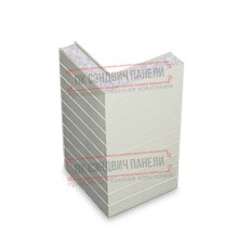 Горизонтальная угловая сэндвич-панель из пенополистирола, ширина 1200мм, толщина 50мм, 0.5/0.5, RAL9002