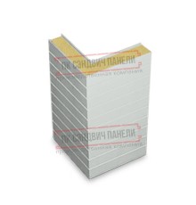 Горизонтальная угловая сэндвич-панель из пенополиуретана, ширина 1200мм, толщина 40мм, 0.5/0.5, RAL7047