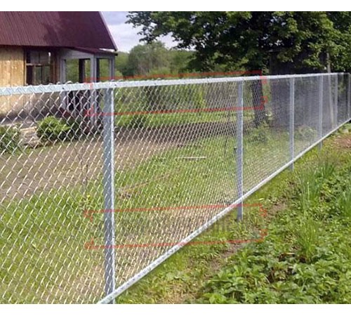 Сетка рабица оцинкованная 1,5x10 м, ячейка 60x60x1,6.