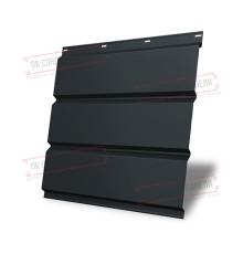 Софит металлический без перфорации 0,5 Satin с пленкой RAL 7016 антрацитово-серый