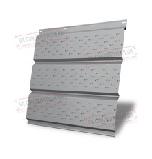 Софит металлический полная перфорация 0,4 PE с пленкой RAL 7004 сигнальный серый