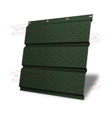 Софит металлический полная перфорация 0,5 GreenCoat Pural matt с пленкой RR 11 темно-зеленый (RAL 6020 хромовая зелень)