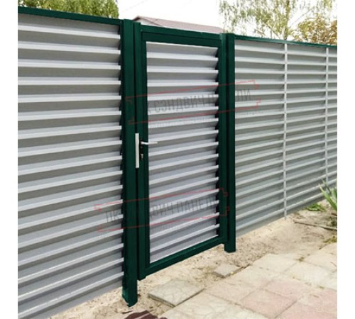 Калитка Жалюзи 2,0х1 RAL 6005 без заполнения