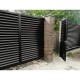 Нащельник (для калиток и ворот) 25х35 жалюзи Milan, Tokyo, Palermo 0,5 Rooftop Matte RAL 9005 черный (L1,68)