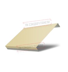 Ламель обратная 125 Texas стартовая/финишная для калиток и ворот 0,45 PE с пленкой RAL 1014 слоновая кость