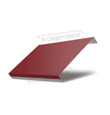 Ламель обратная 150 Texas стартовая/финишная для калиток и ворот 0,45 PE с пленкой RAL 3011 коричнево-красный