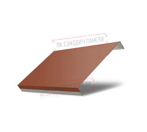 Ламель обратная 125 жалюзи Texas 0,45 Drap RAL 8004 терракота