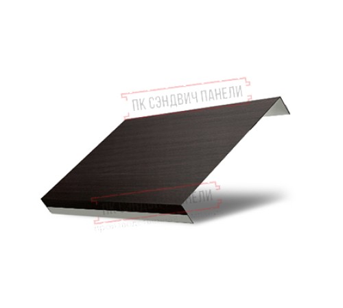 Ламель обратная 125 жалюзи Texas 0,45 Print Elite Coffee Wood